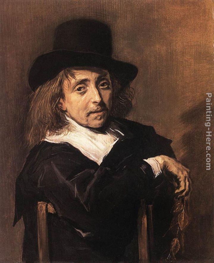 Frans Hals Seated Man Holding a Branch